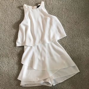 White high neck romper